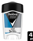 Rexona Men Clinical Protection Stick Deodorant Clean Scent - 45ml
