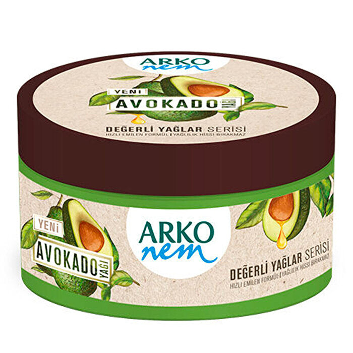 Arko Avocado Moisturizing Cream 8.45oz - Rich in Vitamin E | Skincare