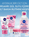 NIVEA Aqua Rose Micellar Makeup Remover - Gentle & Effective Dual-Phase Formula (13.53 fl oz) NIVEA Aqua Rose Micellar Makeup Remover - Gentle Dual-Phase Formula Micellar Makeup Remover, Dual-phase Makeup Removal Water, Organic Rose Water Skincare, Gentle Makeup Remover for Sensitive Skin, NIVEA Aqua Rose Makeup Remover, Makeup Removal, Skincare, Cosmetics, Facial Care, Sensitive Skin Solutions, Multi-purpose Skincare, Dermatologically Tested Products