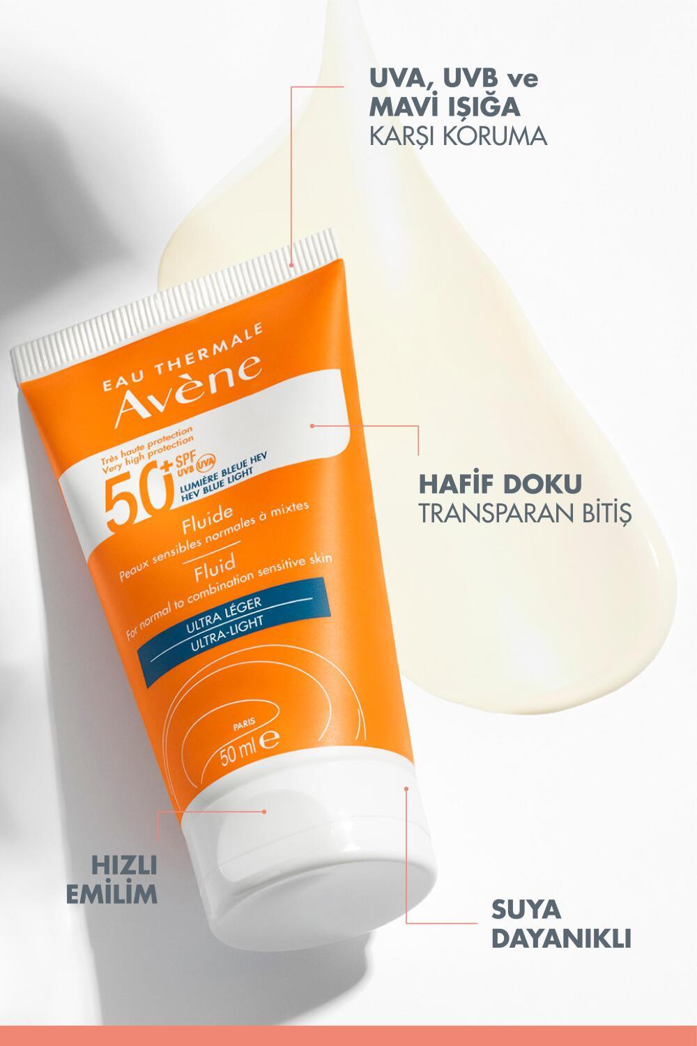 Avene Fluide SPF 50+ Sunscreen for Normal/Combination Skin - Lightweight, Non-Greasy, UVA/UVB/Blue Light Protection Avene Fluide SPF 50+ Sunscreen - Lightweight & Non-Greasy SPF 50+ sunscreen, sunscreen for normal skin, sunscreen for combination skin, UVA and UVB protection, blue light protection, lightweight sunscreen, non-greasy sunscreen, Avène sunscreen, normal skin care, combination skin care, sun protection, skincare, cosmetics