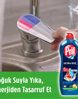 Pril Powerful Dishwashing Liquid - 5+ Effect Formula, Lemon Scented, Effective Grease Remover - Soap