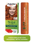 Palette Natural Hair Dye - Permanent Hair Color with Natural Ingredients - 8-77 Tarçın Bakır Palette Natural Hair Dye - Long Lasting Color natural hair dye, permanent hair color, hair coloring products, natural ingredients hair care, long-lasting hair dye, Palette, hair care, cosmetics, beauty products, natural hair color, hair dye, permanent hair dye