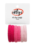 Eklips Pink Hair Ties Gentle Hold Hair Elastics 6-Pack