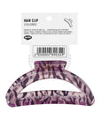 Eklips Purple Zebra Oval Claw Clip for Secure Hair Styling