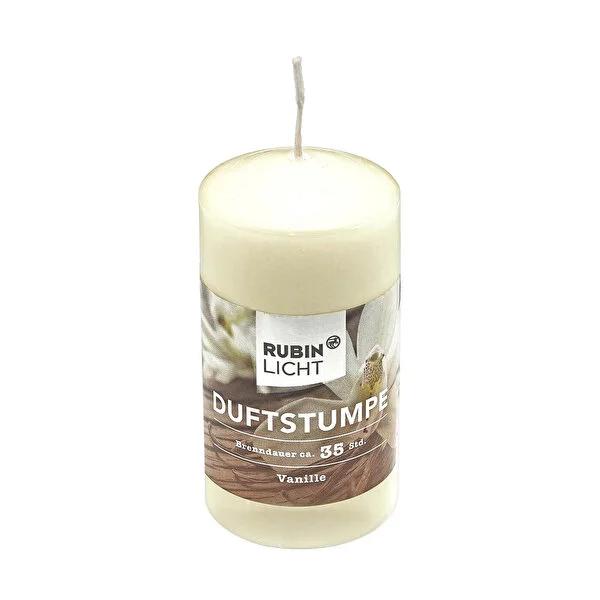 Rubin Licht Bourbon & Vanilla Scented Candle - 4.33 x 2.36 inches, 35 Hours Burn Time, Relaxing Ambiance for Home Decor Rubin Licht Bourbon & Vanilla Scented Candle - Relaxing Ambiance scented candle, bourbon vanilla candle, relaxing candle, decorative candle, long-lasting candle, home decor, ambiance, relaxation, stress relief, beige candle, cylindrical candle, 35 hours burn time, compact candle