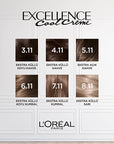 L'Oreal Paris Excellence Cool Creme Hair Color 7.11 - Extra Ash Brown | 100% Gray Coverage