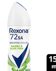 Rexona Women Spray Deodorant Bamboo & Aloe Vera 150ml - 72 Hour Protection | Freshness