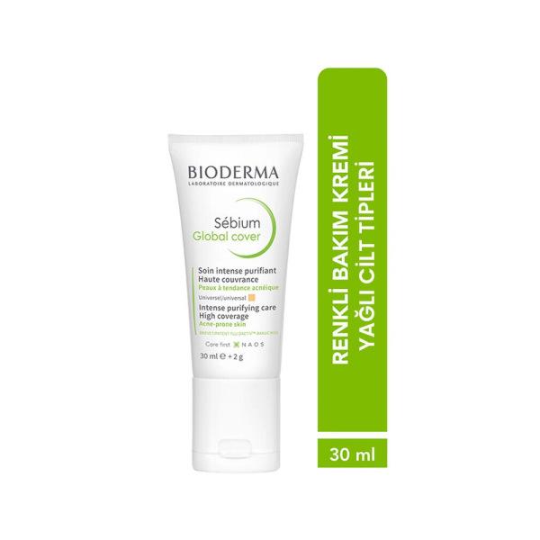 Bioderma Sebium Global Cover - 12hr Acne Coverage & Moisturizing Cream for Oily Skin Bioderma Sebium Global Cover - 12hr Acne Coverage Cream acne-prone skin care, colored moisturizer, long-lasting coverage, non-comedogenic products, salicylic acid skincare, sebum balancing cream, oily skin solutions, acne coverage, matte finish, 12-hour coverage, velvety finish, skincare for oily skin, acne treatment, natural finish, fluid texture, cosmetic moisturizer