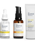 The Purest Solutions Skincare Set - Brightening, Moisturizing, SPF50+ UV Protection - Face Serum