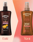 Hawaiian Tropic Glowing Protection SPF20 Sunscreen Oil: Tan & Moisturize with UVA/UVB Protection Hawaiian Tropic SPF20 Sunscreen Oil: Tan & Protect sunscreen oil, SPF20 sunscreen, Hawaiian Tropic sunscreen, vegan sunscreen, bronzing sunscreen oil, water resistant sunscreen, sun protection oil, UVA UVB protection sunscreen, sun protection, tanning oil, tanning, coconut oil, aloe vera, tropical flower extracts, moisturizing sunscreen, non-greasy sunscreen, water resistant, vegan, recycled packaging, eco-frien