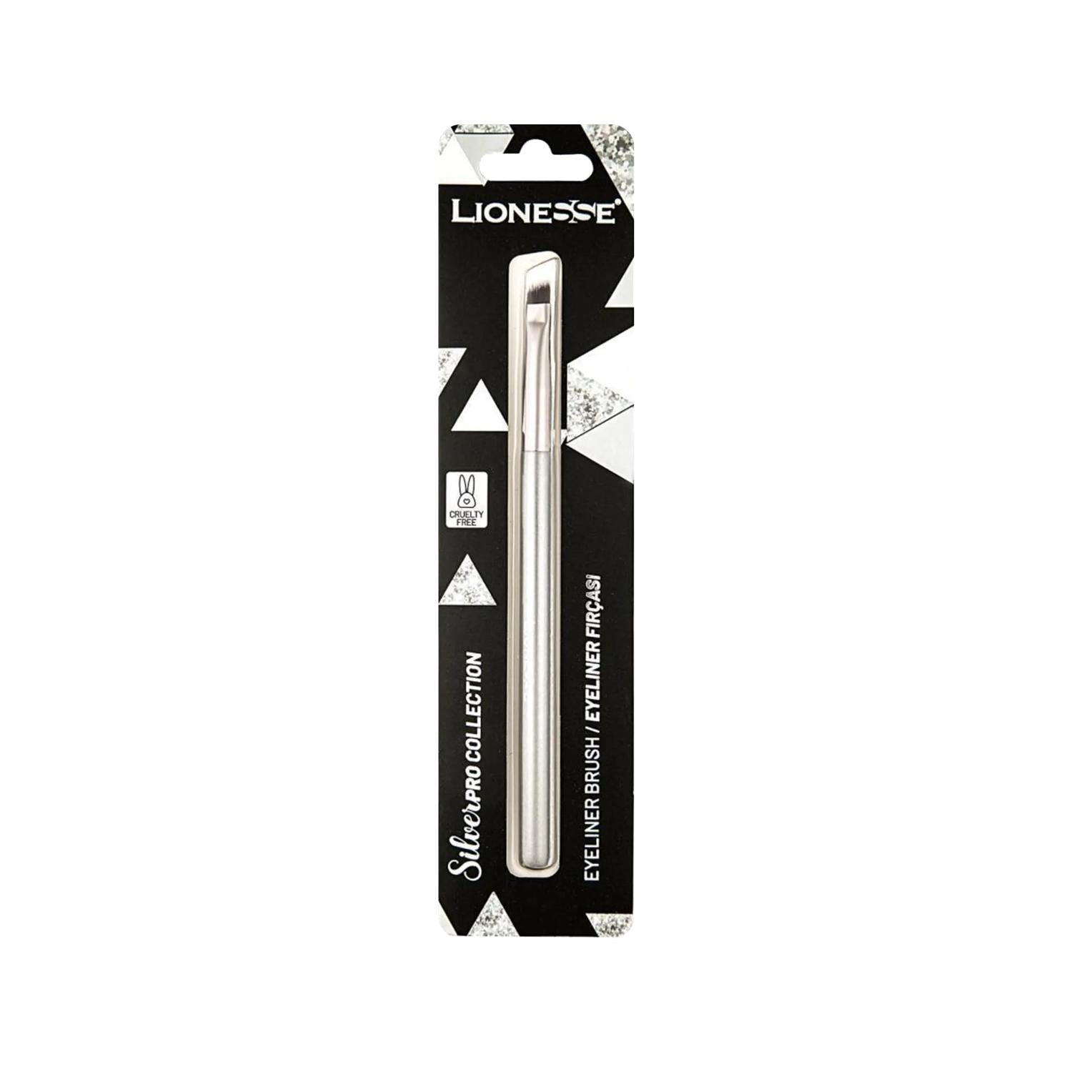Lionesse Silver Collection Eyeliner Brush - High-Quality Makeup Brush for Precise Application Lionesse Silver Eyeliner Brush - Precise Makeup Eyeliner brush, Lionesse Silver Collection, Makeup brush, Cosmetics, Beauty products, Makeup tools, Precision application, Luxury cosmetics, High-quality makeup brushes, Beauty essentials, Gift ideas for makeup lovers