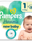 Prima Harmonie Size 1 Baby Diapers for Sensitive Skin 50 Count