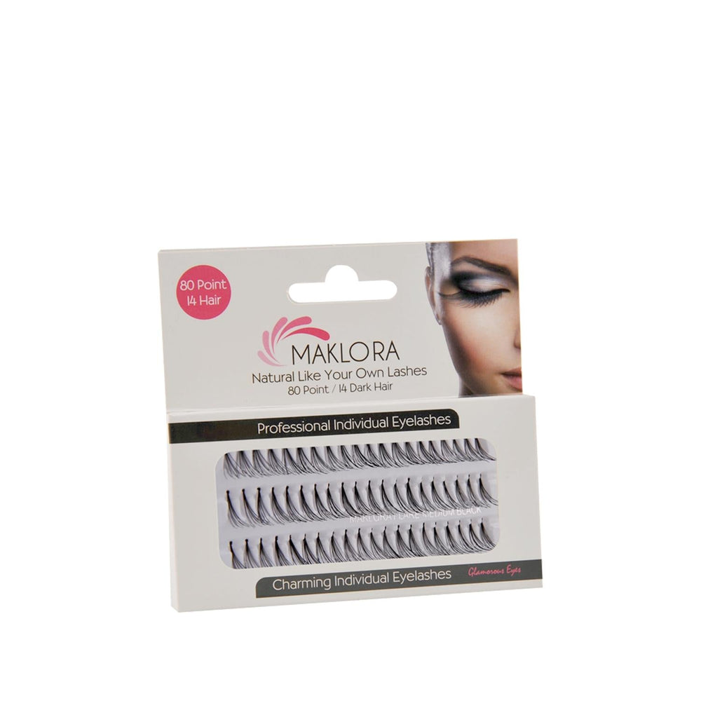 Maklora Natural 80-Piece Individual Lashes Medium - Individual False Lashes for Enhanced Eye Makeup - image 4