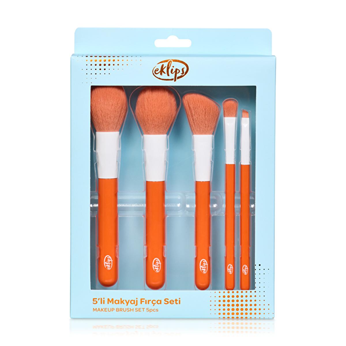 Eklips 5-Piece Makeup Brush Set - Professional Cosmetic Brushes for Precise Application & Hygiene Eklips 5-Piece Makeup Brush Set for Precise Application makeup brush set, 5-piece brush set, cosmetic brushes, beauty tools, professional makeup brushes, Eklips, makeup accessories, beauty essentials, hygiene, precision makeup application