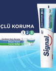 Signal Triple Protection Toothpaste with Fluoride - Natural Whitening, Mint Flavor - 4.06 fl oz Signal Triple Protection Toothpaste - Fluoride & Natural Whitening Signal Toothpaste, Triple Protection Toothpaste, Toothpaste with Fluoride, Natural Whitening Toothpaste, Mint Flavor Toothpaste, Oral Hygiene Products, Daily Oral Care, Tooth Decay Prevention, Bad Breath Prevention, Whitening Toothpaste, Fresh Breath, Confidence Boosting Oral Care
