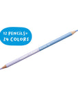 Carioca Pastel: 24 Vibrant Double-Sided Pastel Colored Pencils - Soft Core, Triangular Grip - Ideal Art Supplies for Drawing, Coloring & Pastel Art Carioca Pastel Pencils: 24 Colors, Double-Sided - Soft Core! pastel colored pencils, double sided pencils, 24 color pencil set, triangular barrel pencils, soft pastel pencils, drawing pencils, coloring pencils, art supplies, pastel art, durable colored pencils, pastel art supplies, double-ended pencils, ergonomic pencils, vibrant colors, smooth application, arti