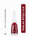 Flormar Nail Enamel Dark Red 406 - Intense Pigment | High Shine Finish