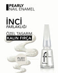Flormar Pearly Intense Pigmented Nail Polish - Luxury White | 0.34 fl oz