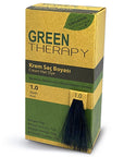 Green Therapy Cream Hair Color 1.0 Black - Rich Herbal Formula | 5.0 oz
