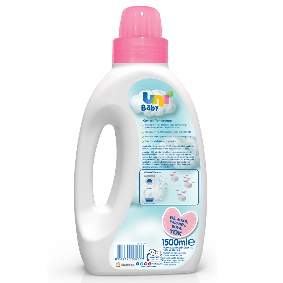 Uni Baby Laundry Softener 1500ml - Hypoallergenic Formula | Gentle Care