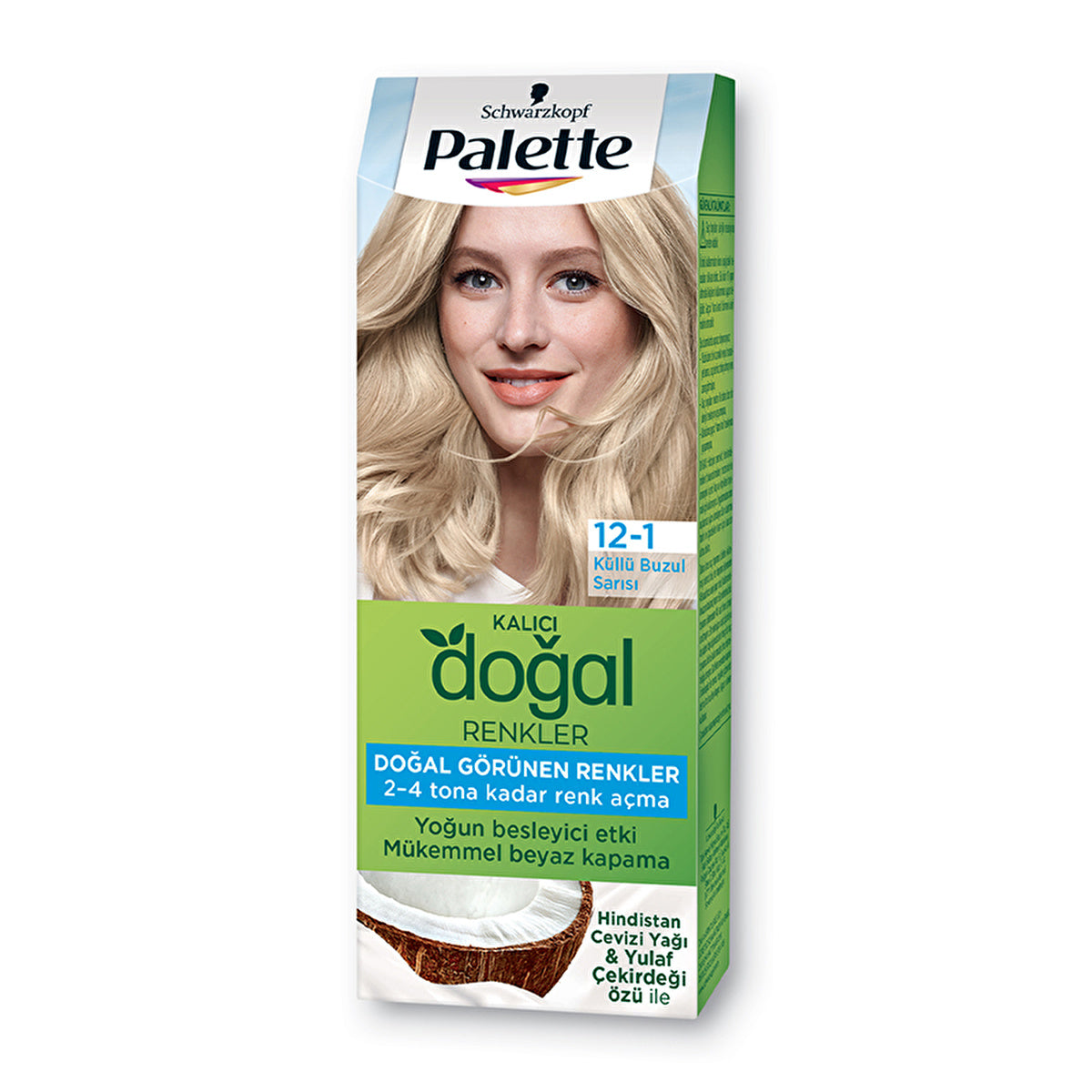 Palette Permanent Natural Hair Color 12-1 Ashy Ice Blonde | 3.4 fl oz