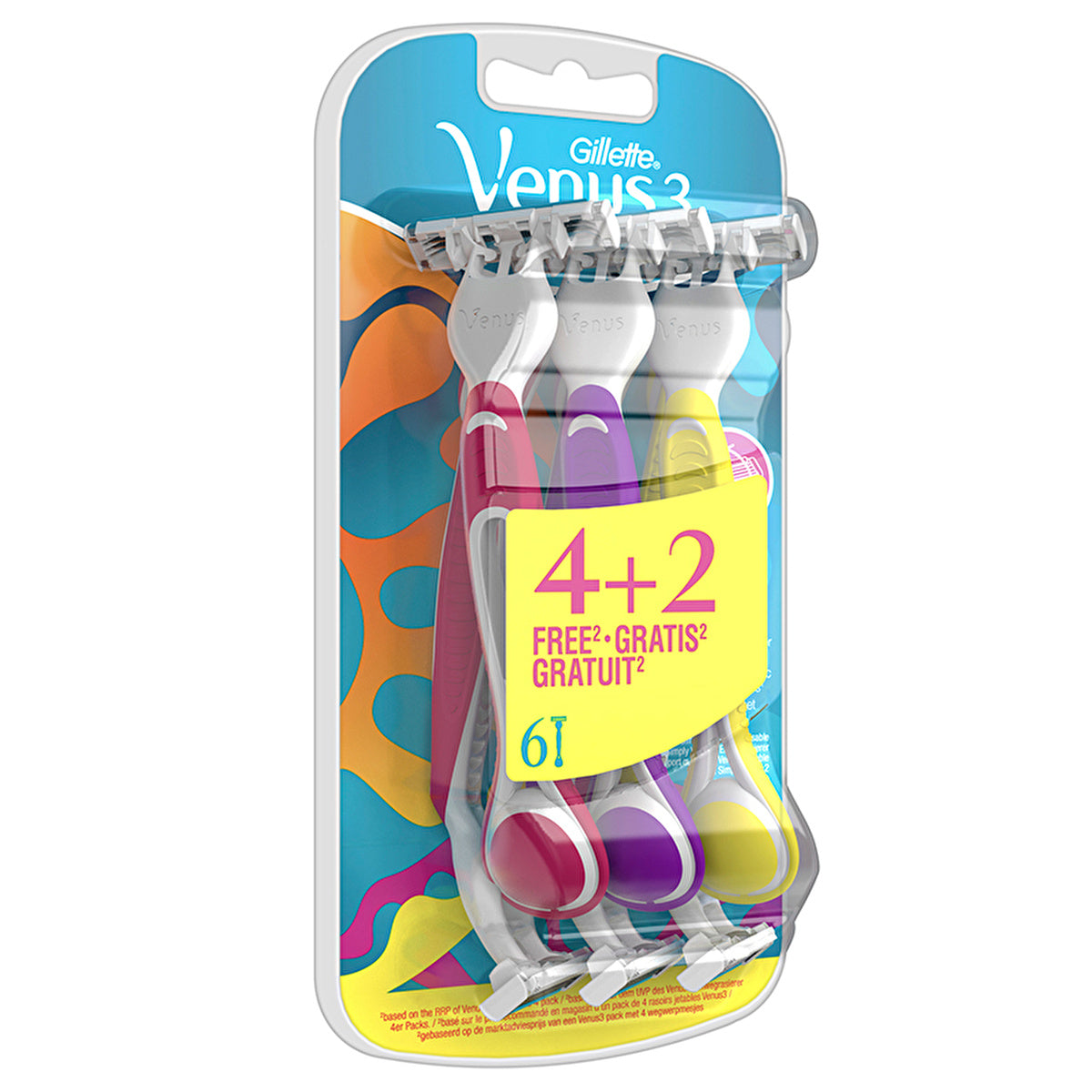 Gillette Venus Disposable Women's Razor - 6 Count | 3 Blades - Image