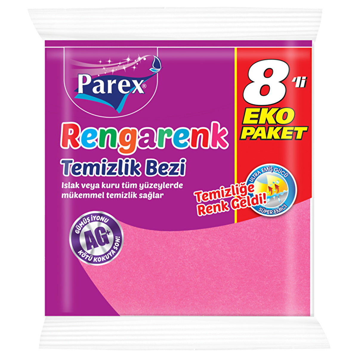 Parex Colorful Cleaning Cloths - 8 Pack | Super Absorbent