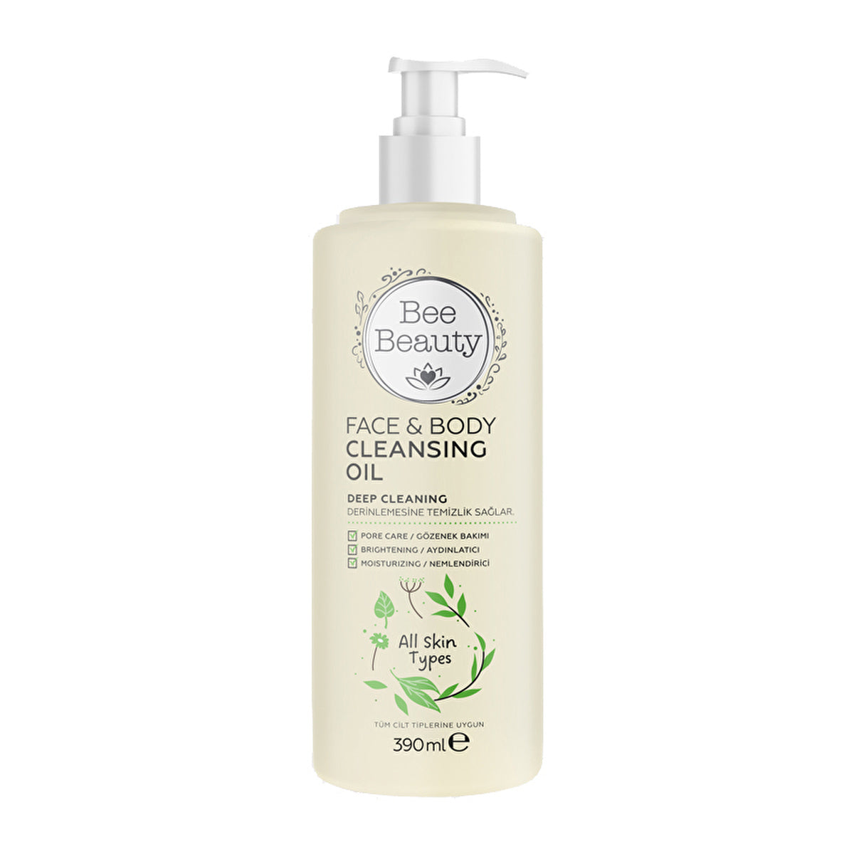 Bee Beauty Facial & Body Cleansing Oil 390ml - Gentle Cleanser | Hydrating