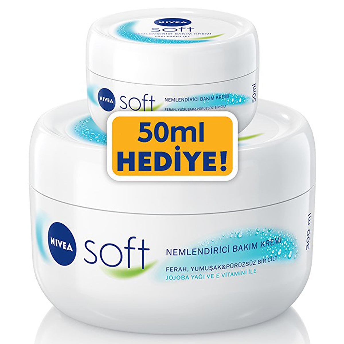 Nivea Soft Moisturizing Cream 300ml + 50ml Free Gift | Daily Hydration - Image