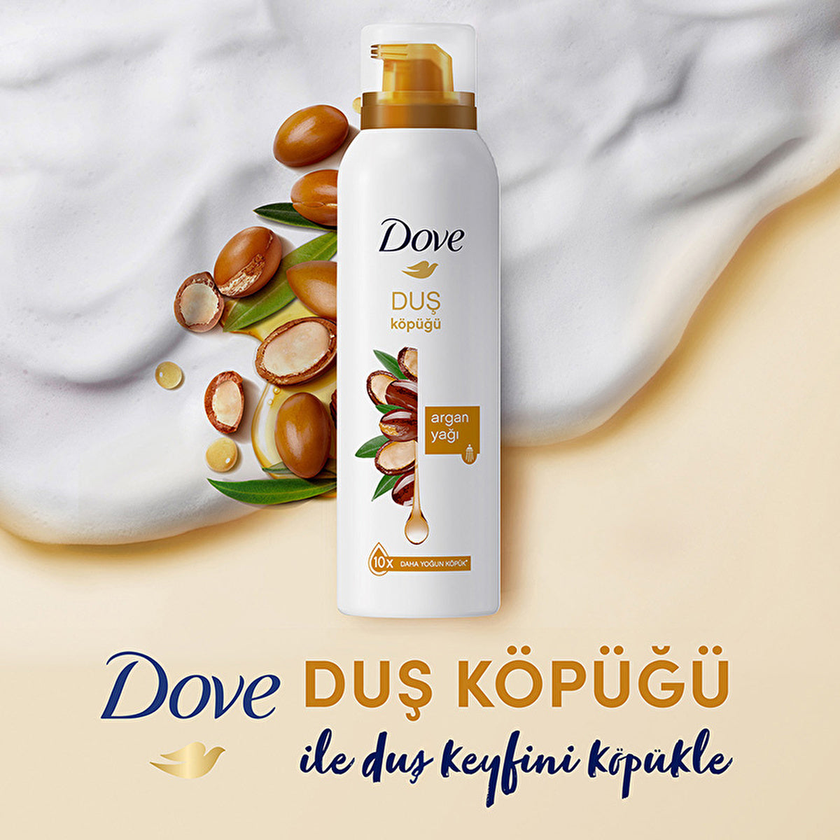 Dove Foam Shower Gel Argan Oil 10X Creamier Formula - 200ml
