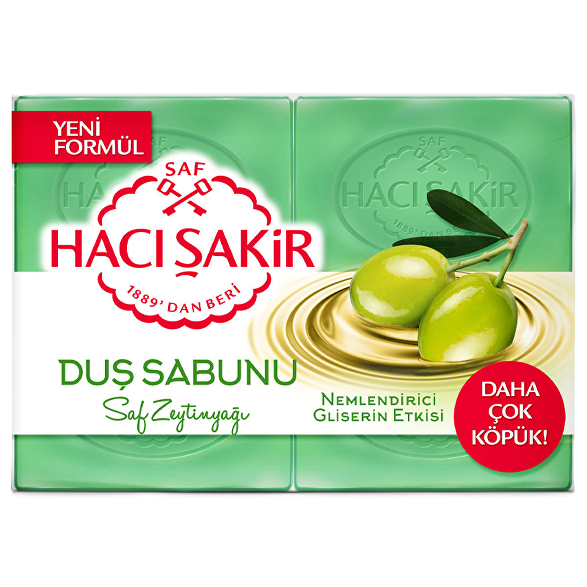 Hacı Şakir Glycerin Shower Soap 4x125g - Traditional Turkish Soap - Image