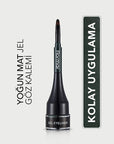 Flormar Gel Eyeliner - High-Pigment, Matte Finish, Coconut Oil Infused - Green, Blue, Brown, Black - view 5