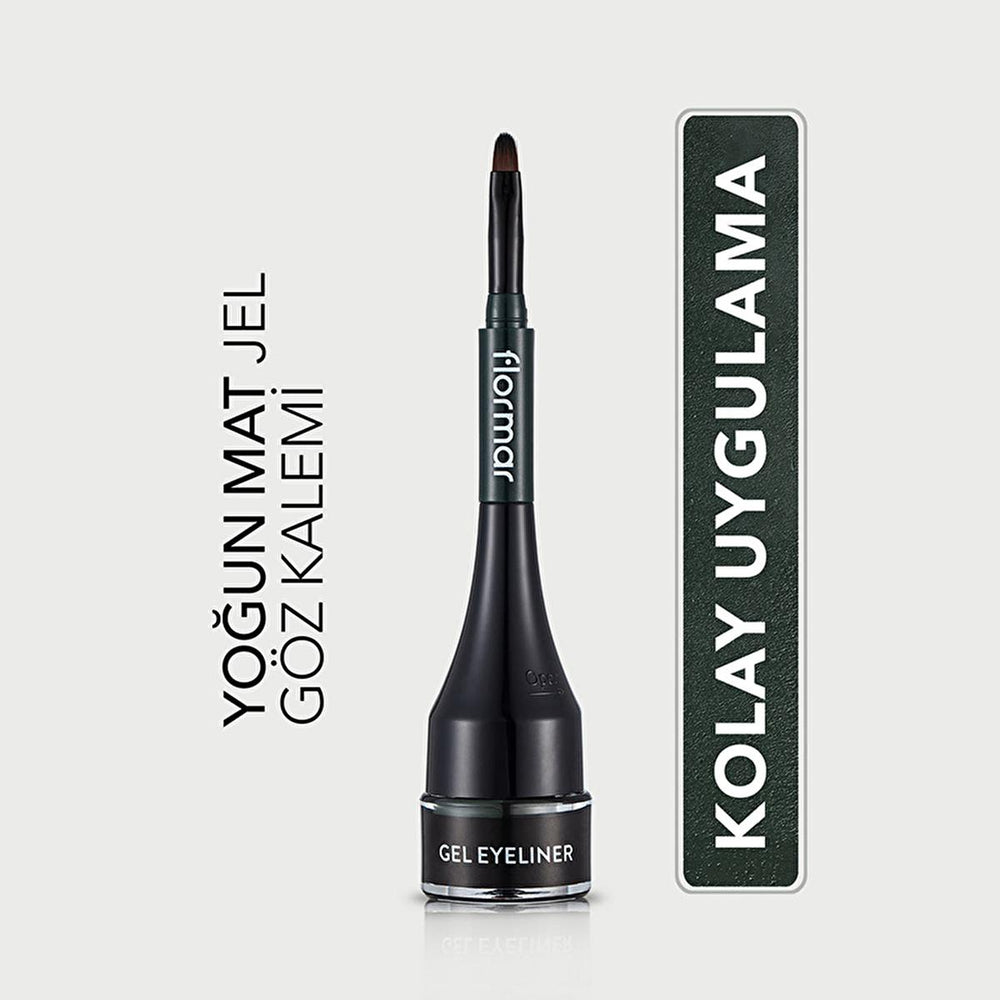 Flormar Gel Eyeliner - High-Pigment, Matte Finish, Coconut Oil Infused - Green, Blue, Brown, Black - view 5