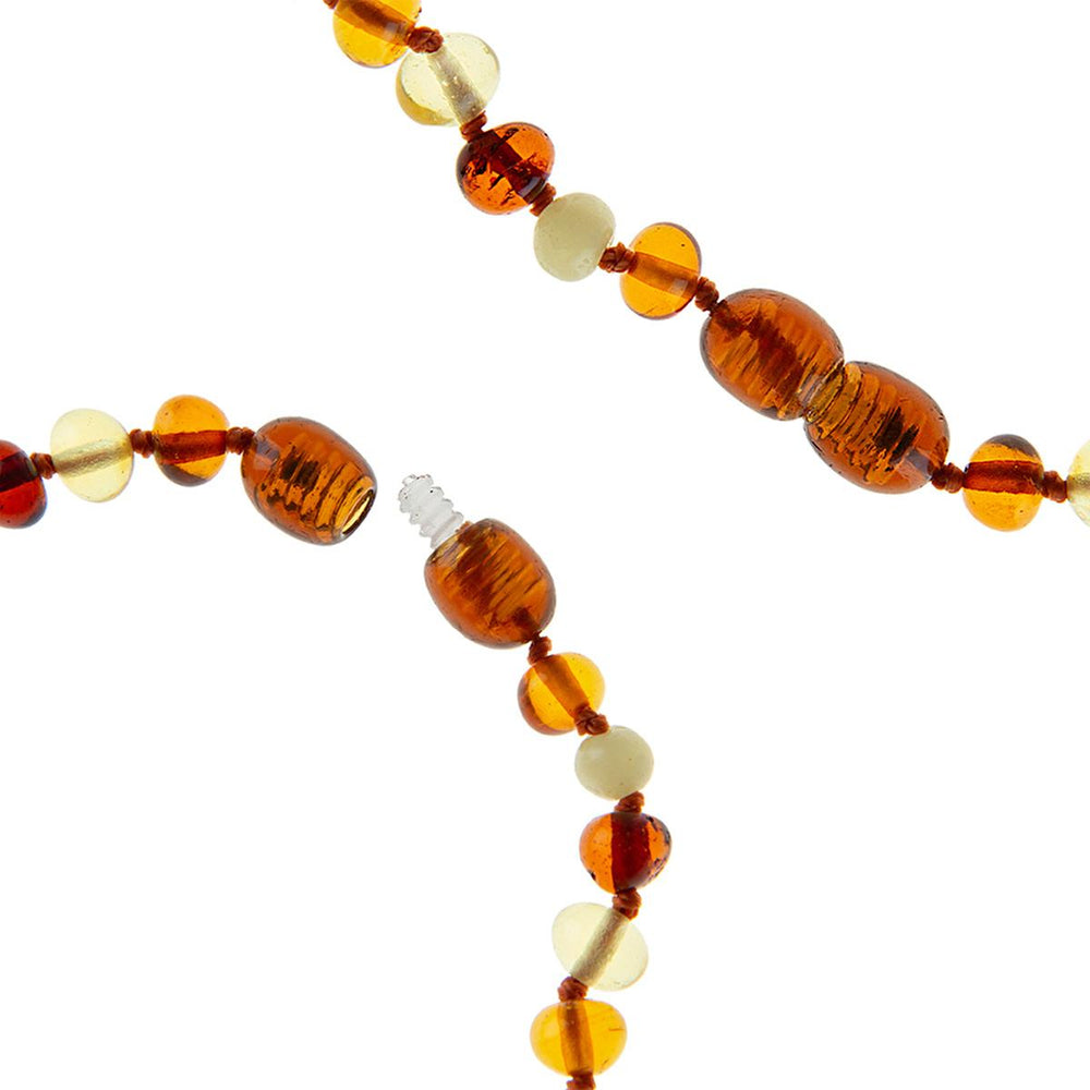 Babyjem Baby Amber Necklace for Teething Relief - Natural Amber Jewelry for Babies, Teething Accessories - Baby Care