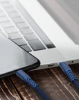 Nautica C400 Type-C Charging Cable in Navy Blue
