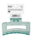 Eklips Rectangular Claw Clip Glittery Green Hair Accessory