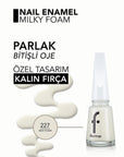 Flormar Milk Foam Nail Polish: High Pigment, Long Lasting, Chip Resistant, Glossy Finish - Enriched with Magnesium, Sulfur & Calcium for Nail Care Flormar Milk Foam Nail Polish: Chip Resistant, High Pigment Nail polish, Highly pigmented nail polish, Long lasting nail polish, Chip resistant nail polish, Glossy nail polish, Flormar nail enamel, Nail care, Milk Foam nail polish, nail color, manicure, pedicure, nail health, nail strength, magnesium, sulfur, calcium, durable nail polish, fast drying nail polish,