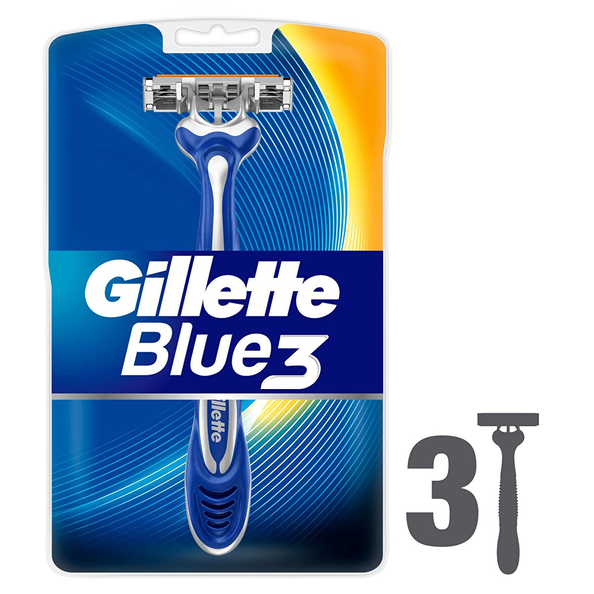 Gillette Blue3 Disposable Razor 3-Pack - Comfort Technology - Image