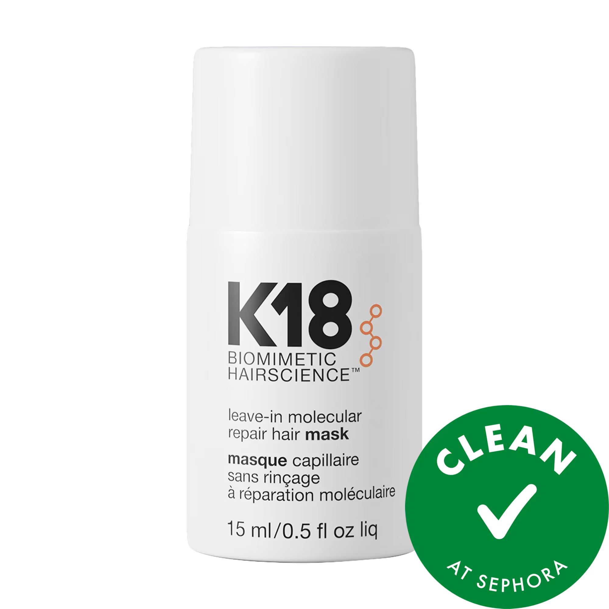 K18 Leave-In Molecular Repair Hair Mask - Repairs Damage in 4 Minutes, Vegan & Cruelty-Free K18 Leave-In Hair Mask - Repairs Damage in 4 Minutes Leave-In Hair Mask, hair repair treatment, K18Peptide™ technology, vegan hair care, cruelty-free hair products, damaged hair repair, color-safe hair products, hair treatment, molecular repair, hair restoration, vegan beauty, eco-friendly hair care, cruelty-free beauty, hair mask, leave-in treatment, hair repair mask