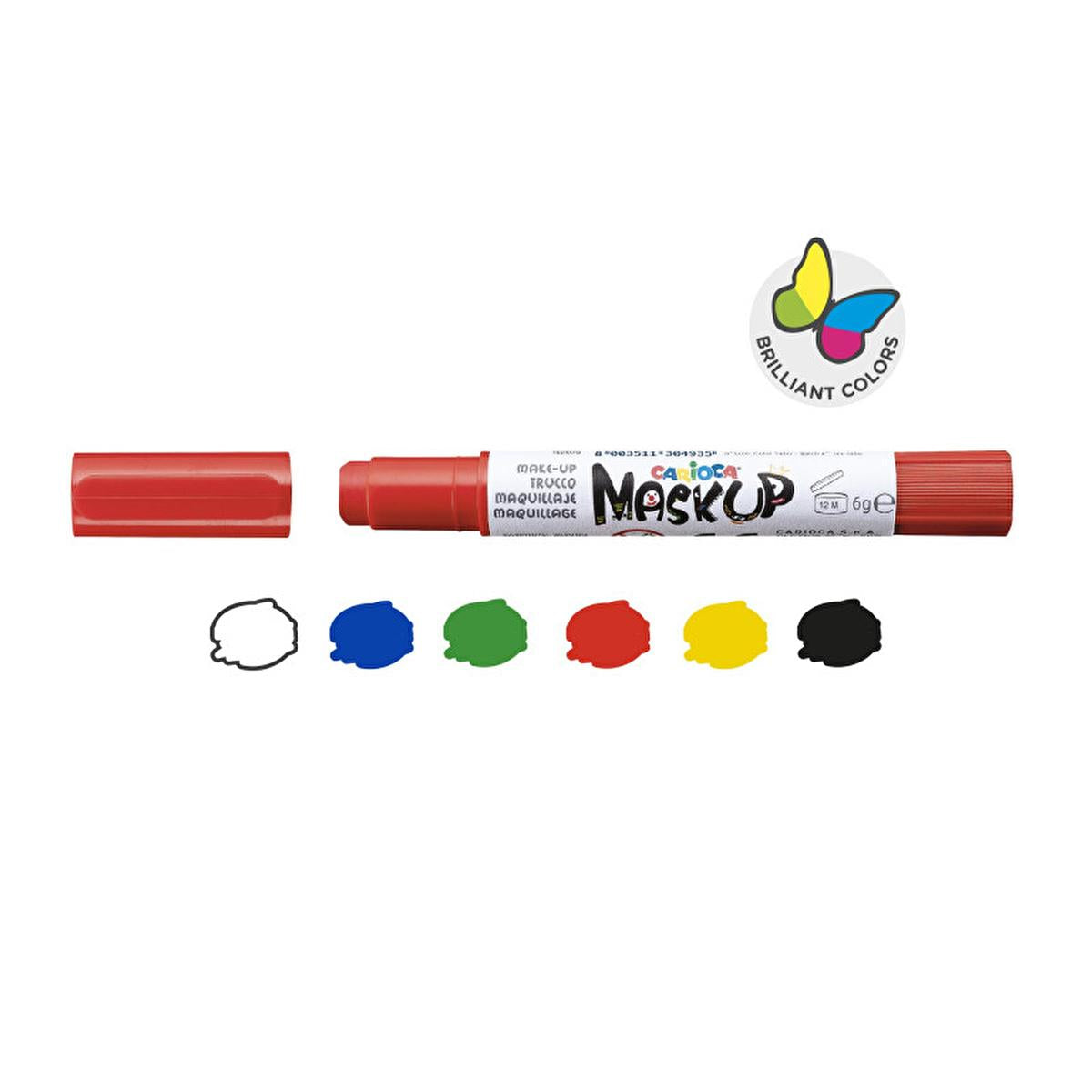 Carioca Dermatologically Tested Children's Face Paint Set - 6 Colors, Water-Based, Easy Clean-Up Carioca Kids Face Paint - 6 Colors, Safe & Easy Clean face paint, children's face paint, water-based face paint, dermatologically tested face paint, kids' art supplies, children's art, party supplies, event face painting, kids' creative play