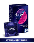 Durex Extreme Condoms - Delaying, Textured for Enhanced Pleasure - Pack of 20 Durex Extreme Condoms - Delaying & Textured for Enhanced Pleasure Durex Extreme Condoms, delaying condoms, textured condoms, extended pleasure condoms, ribbed condoms, condoms with delaying cream, condoms for enhanced pleasure, adult protection, intimate products, couples gifts, adult accessories