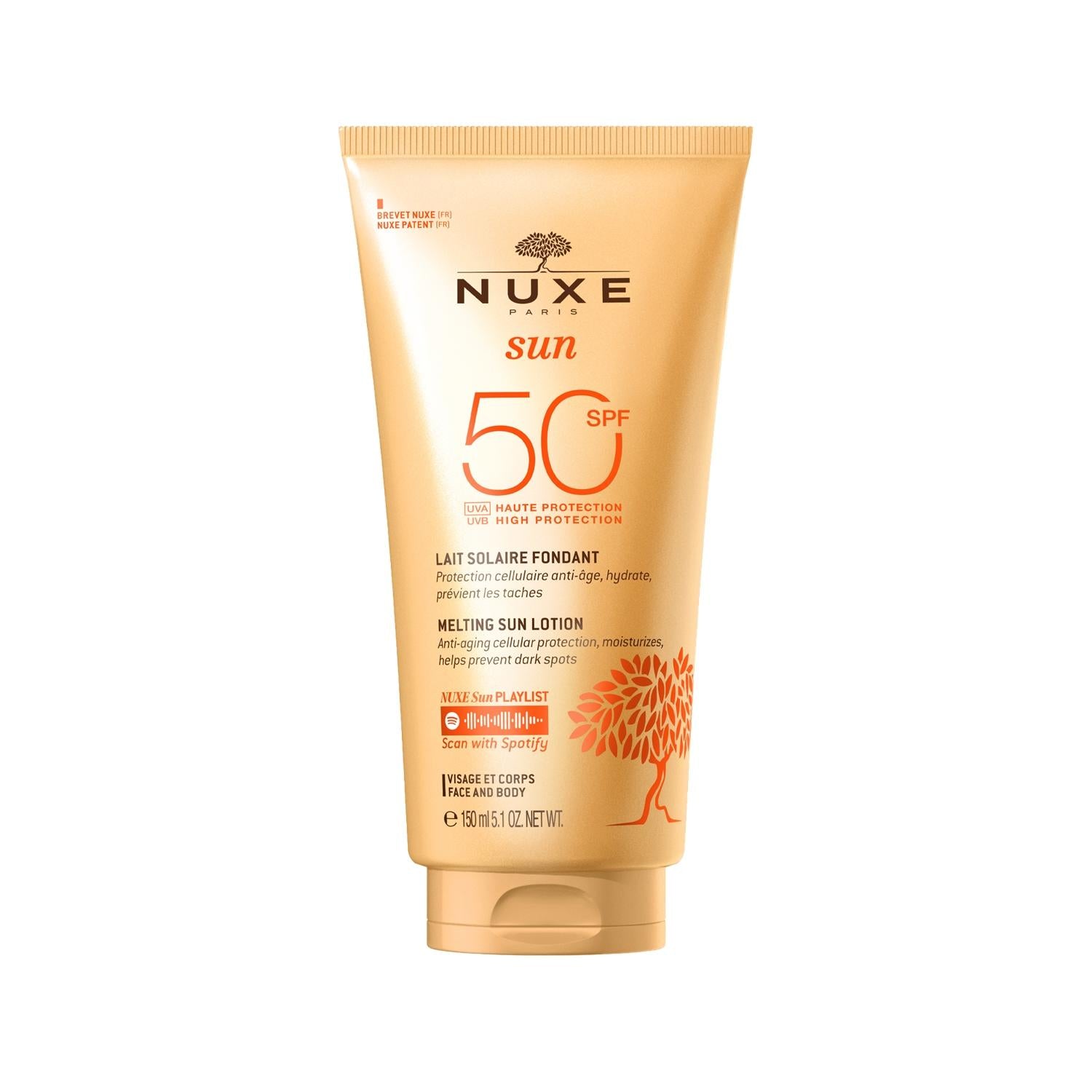 Nuxe Sun SPF 50+ Face and Body Sunscreen Lotion: High Broad Spectrum UV Protection for Sensitive Skin | 150ml Nuxe Sun SPF 50+ Sunscreen: High UV Protection for Face & Body SPF 50 sunscreen, Nuxe Sun, Face and body sunscreen, High SPF sunscreen, Sun protection lotion, UV protection, Sunscreen for sensitive skin, Broad spectrum sunscreen, sunscreen, SPF 50+, face sunscreen, body sunscreen, sun protection, sensitive skin, broad spectrum, UV protection, UVA protection, UVB protection, moisturizing sunscreen, s