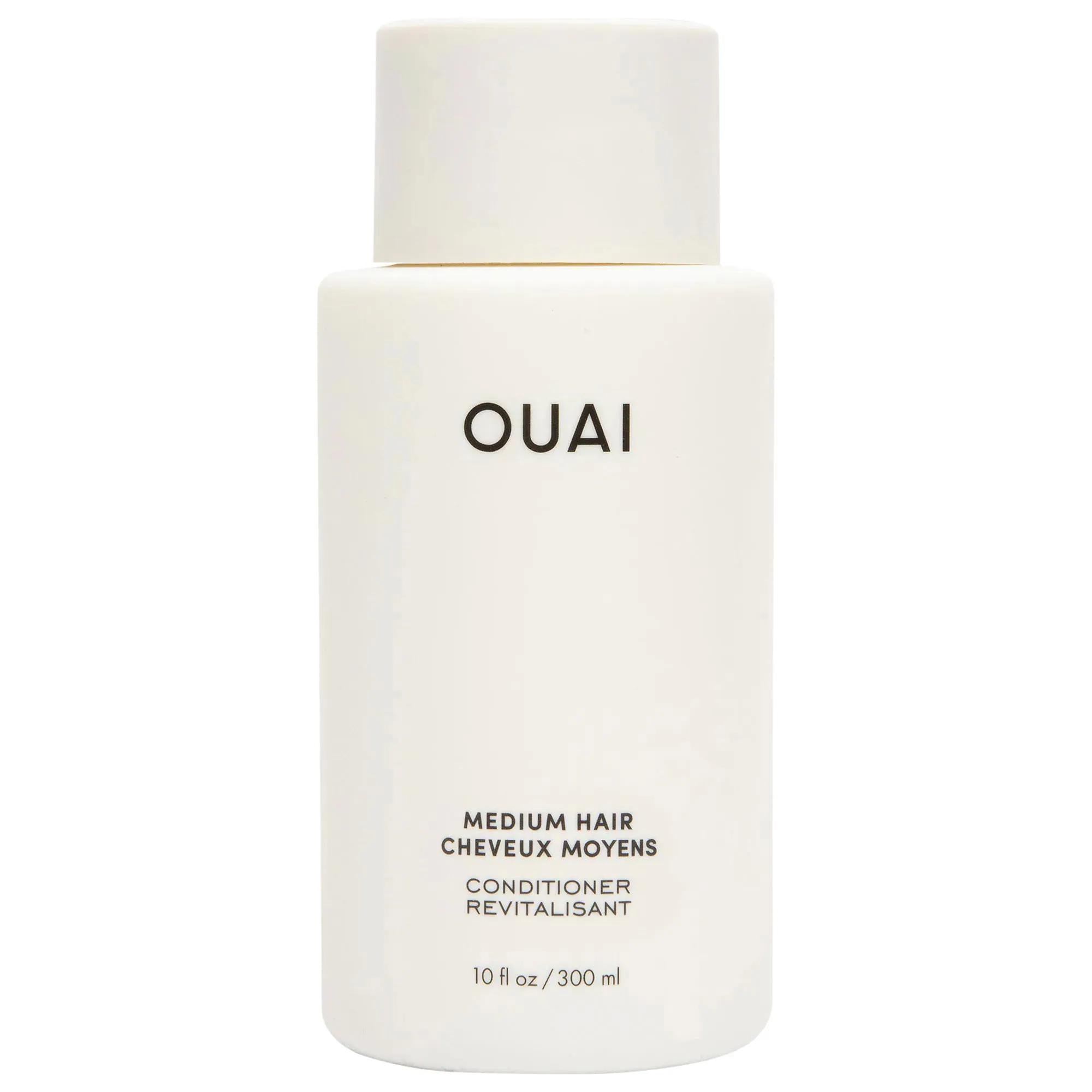 OUAI Medium Hair Conditioner - Color-Safe, Hydrating, Anti-Frizz, and Shine Enhancing for Coily, Curly, Straight, and Wavy Hair OUAI Medium Hair Conditioner - Color-Safe & Hydrating medium hair conditioner, color-safe conditioner, hydrating hair conditioner, anti-frizz conditioner, shine-enhancing conditioner, coily hair care, curly hair care, straight hair care, wavy hair care, hair nourishment, frizz reduction, color protection, hair strengthening, OUAI hair products, cruelty-free, gluten-free, sulfate-fr