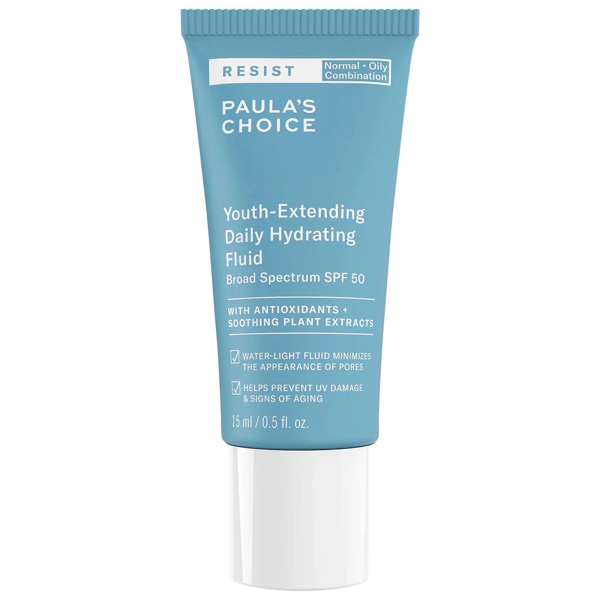 RESIST Daily Hydrating Fluid SPF 50 Sunscreen - Oil-Free, Broad-Spectrum Protection for Normal to Oily Skin RESIST Daily Hydrating Fluid SPF 50 Sunscreen - Oil-Free Protection Daily Hydrating Sunscreen, SPF 50 Broad-Spectrum Protection, Oil-Free Sunscreen for Face, Antioxidant-Rich Skincare, Cruelty-Free and Eco-Friendly Beauty Product, Skincare, Sunscreen, Face Sunscreen, Normal Skin, Combination Skin, Oily Skin, Liquid Formulation, Broad-Spectrum SPF 50, Anti-Aging, Sensitive Skin Friendly, Clean Beauty,