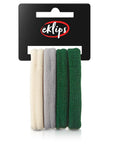 Eklips Large Towel Hair Ties Gentle Hold Assorted 4-Pack