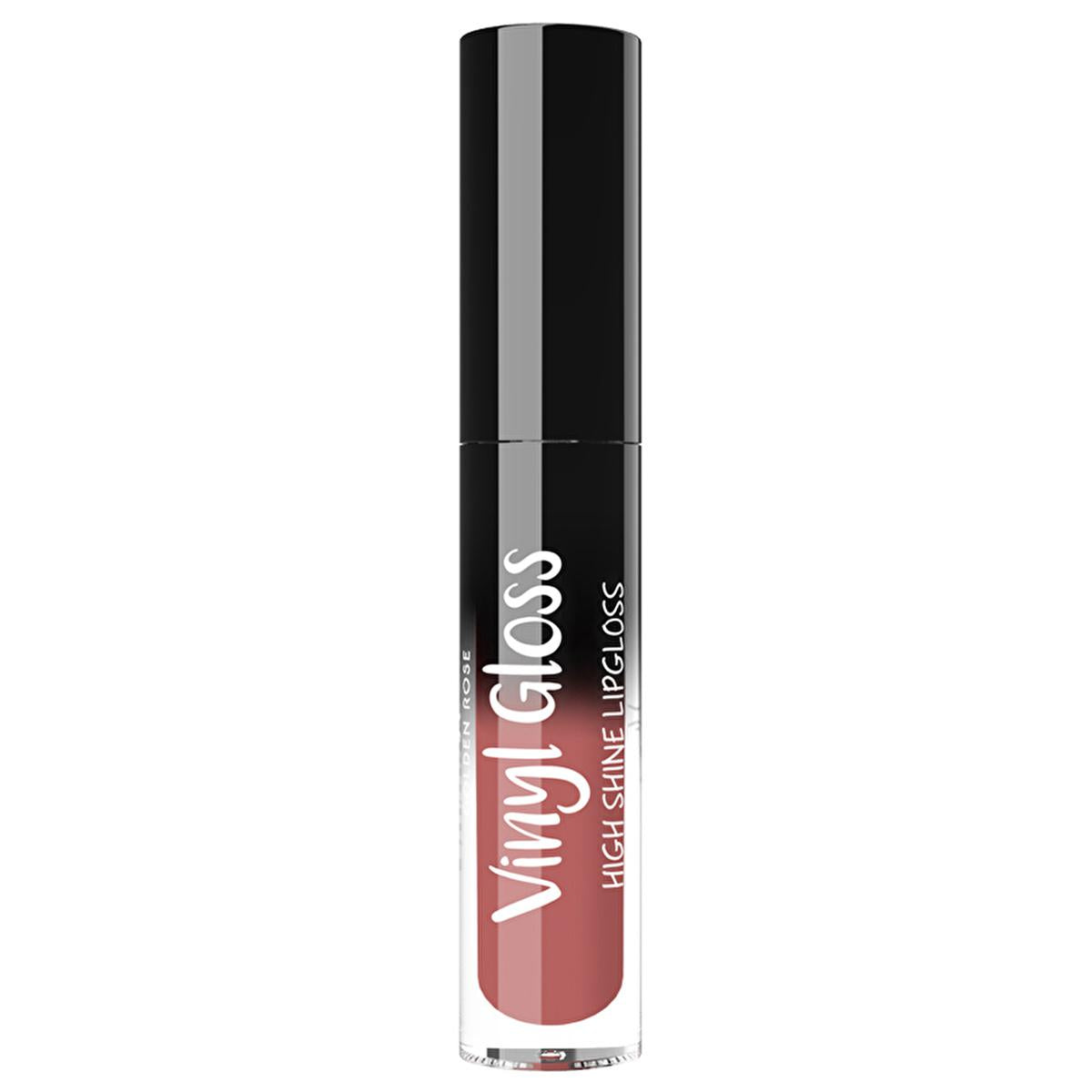 Golden Rose Vinyl Lip Gloss: High Shine, Intense Color, Long Lasting, Non-Sticky -