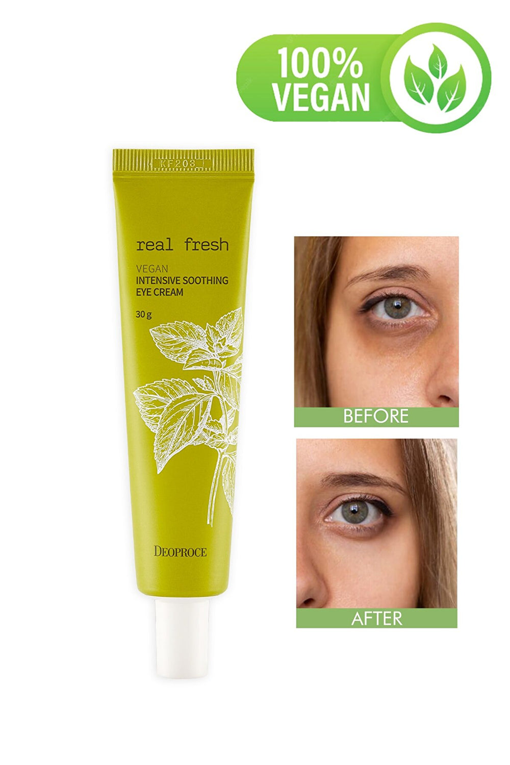 DEOPROCE Natural Dark Circle And Anti-Aging Moisturizing Vegan Eye Care Cream 30ml - Eye Area Moisturizer