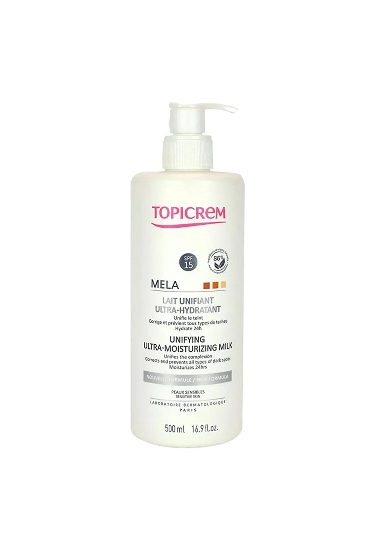 Topicrem Mela Lait Unifiant Ultra Hydratant 500ml