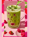 Mim and More Raspberry & Strawberry Matcha Raspberry and Strawberry Flavored Matcha, 25 gr