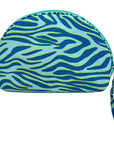 Eklips Blue & Green Zebra Print Makeup Bag